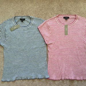 NWT J Crew cap-sleeve sweater tee